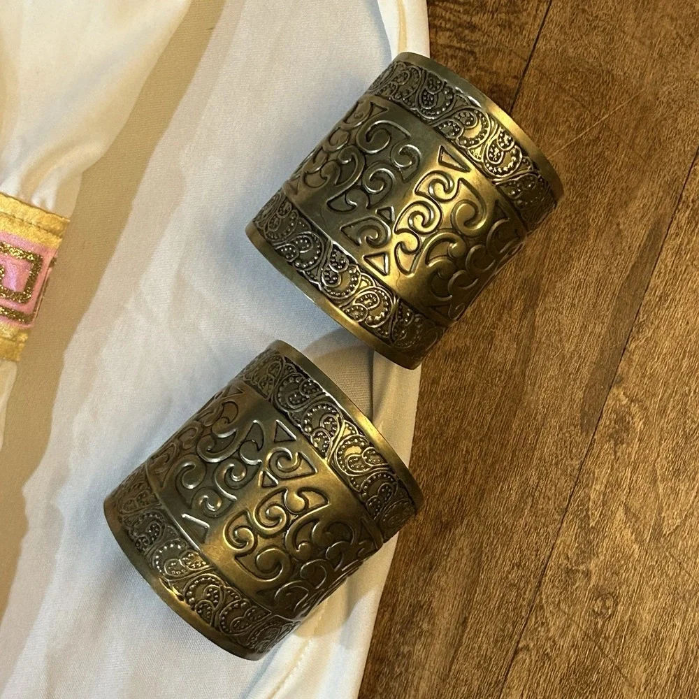 Rubie's Forum Greek Goddess Costume Girls L 12-14 Cream Pink Gold Roman Cuffs